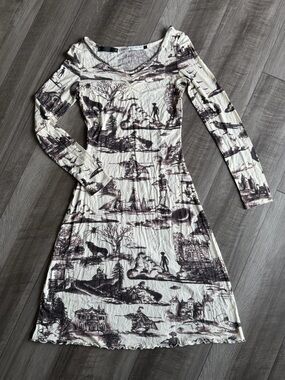 JC de Castelbajac Gothica Dress Horror Acedemia Stretch Women’s Sz 38 Romantic